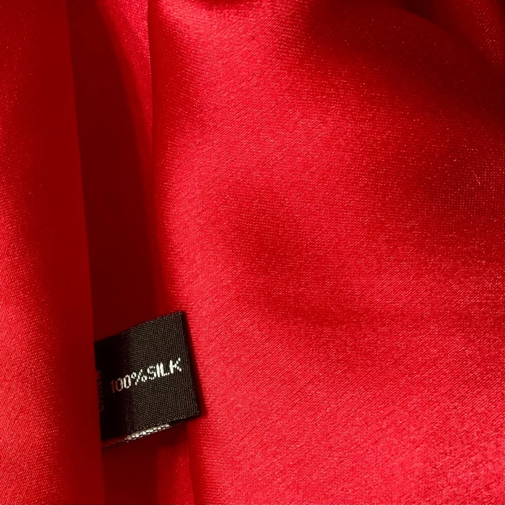 100% SILK SATIN Bright Red Large Shawl Scarf Wedding Wrap Bridesmaid Cover up